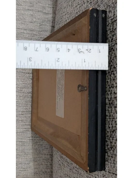 Vintage Framed NZ Pigeon Art John Russell 8.5"x6" Wood Frame bird Rustic Quirky - Picture 13 of 14